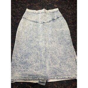 Vtg Lilia Smitty Acid Wash Denim Skir 7/8